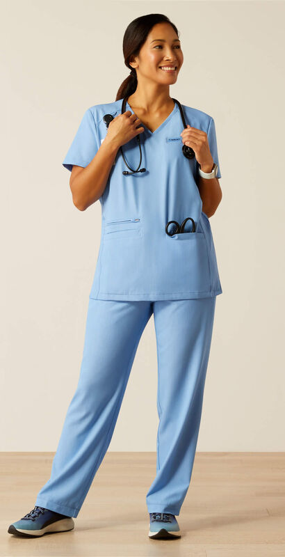 Clara 6 Pocket Scrub Top Full